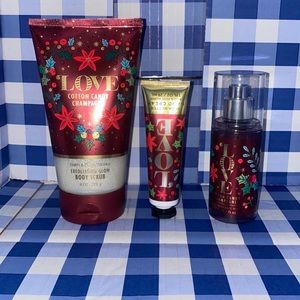 Bath & Body Works Cotton Candy Champagne 3- set
